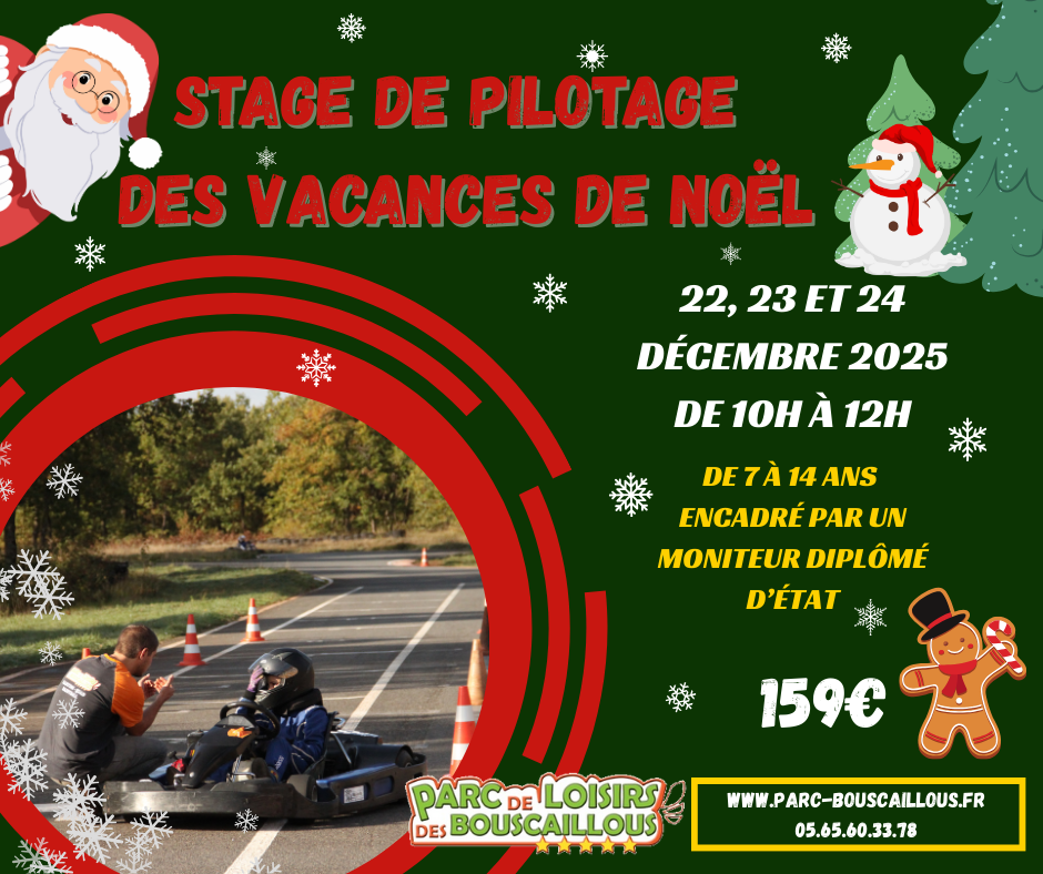 Stage karting noel 2025